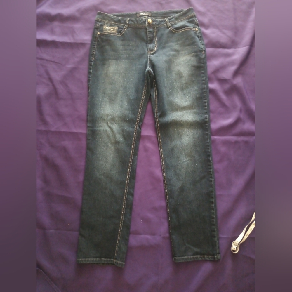 Dark Wash Straight Leg Jeans for Women